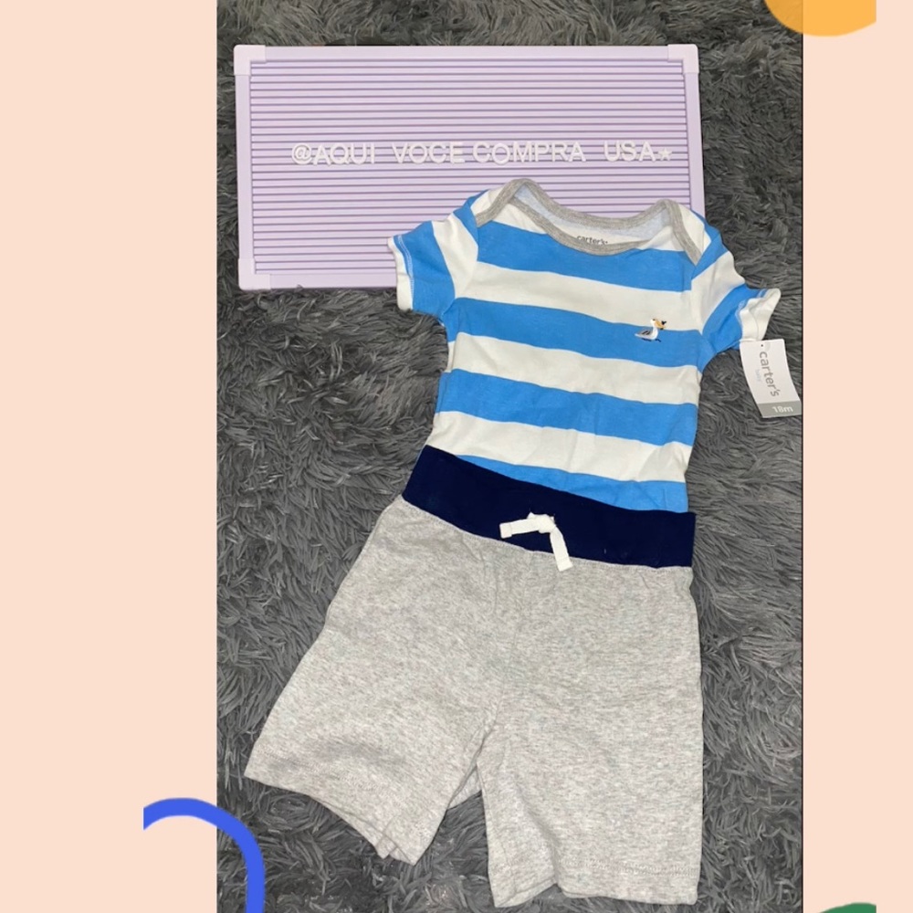 2-Piece Striped Bodysuit Short Set
